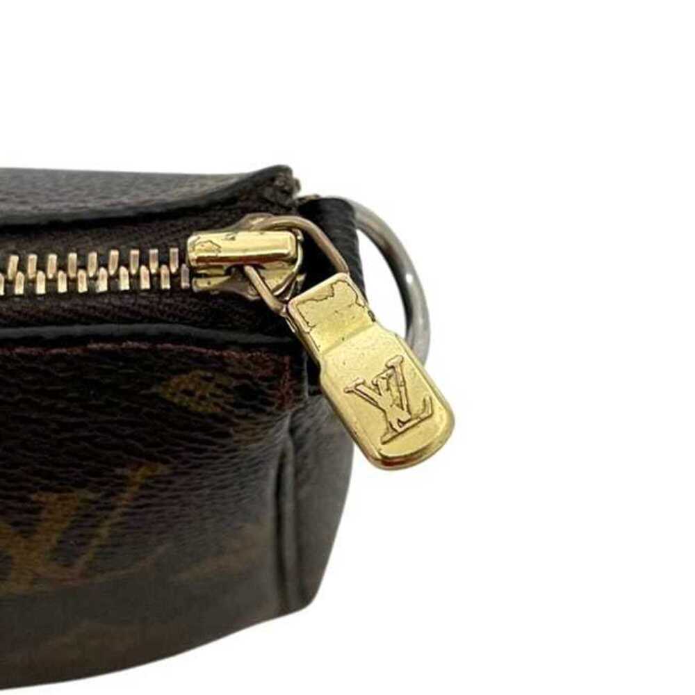 LOUIS VUITTON Authentic Brown Monogram Leather Pochette Pouch - Picture 7 of 11